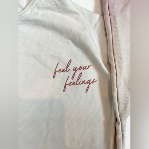 PURE VIDA Ombré Crop Top Hoodie Size Small - Picture 5 of 6